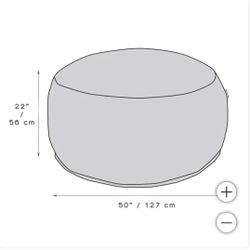 Almost New jumbo Bean Back /Lounger /chair  (Gray)