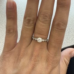  Ring 14kt Solid Gold, .5 Ct Natural Diamond OBO