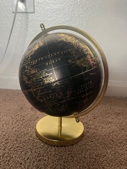 Black and Gold Decorative Desk Globe
