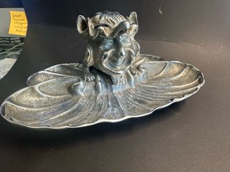Rare Art Nouveau Figural inkwell desk Accessory circa 1900