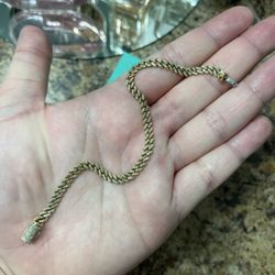 10k Diamond Cuban Bracelet 