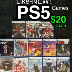 Playstation 5 Games Like-NEW • $20 PS5 Console Sports Games
