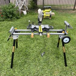 RYOBI 7 1/4 Sliding Miter Saw And Stand