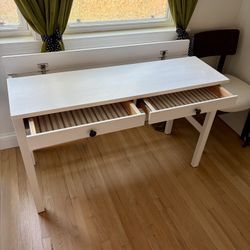 HEMNES IKEA Desk with 2 drawers, white stain