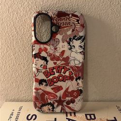 Retro Betty Boop Tough Phone Case - Vintage Style, Durable Protection  iPhone 16