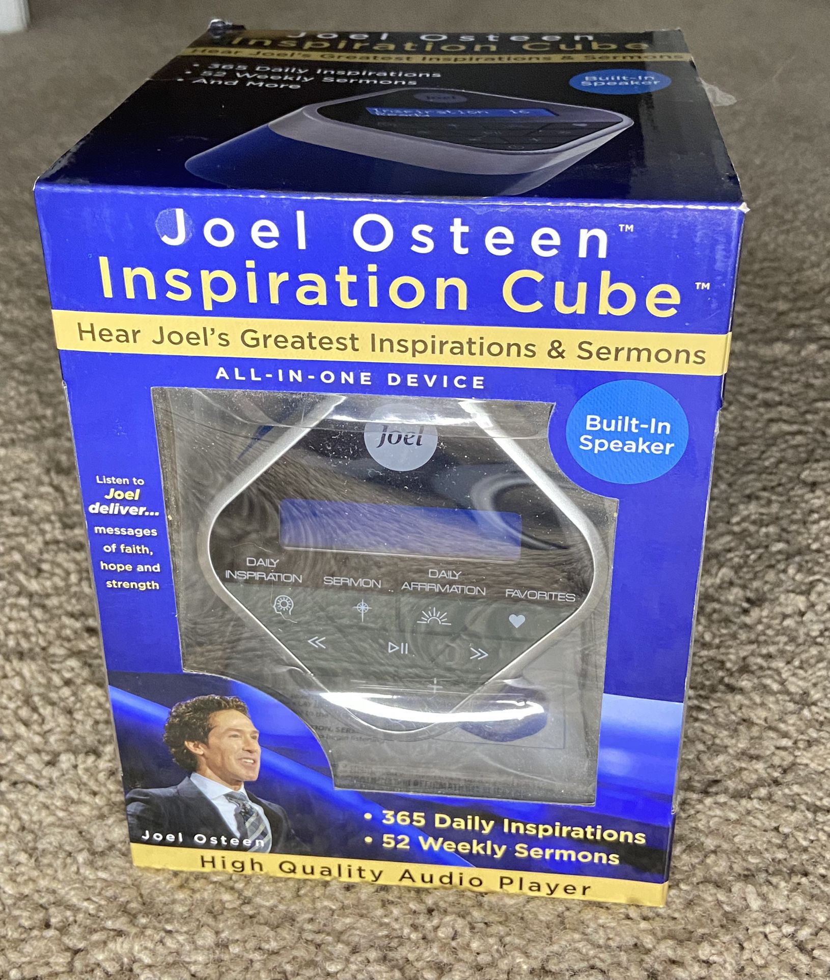 Joel Osteen Inspiration Audio Cube With Sermons and Affirmations Brand New
