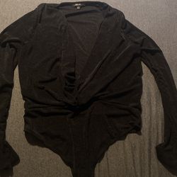 Long V Neck Long Sleeve Piece