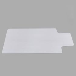 48" × 36" Clear PVC Office Desk Chair Mat for Hardwood Floors with Lip