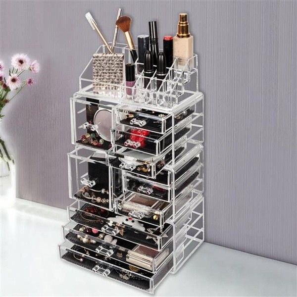 NEW Cosmetics Box Makeup Organizer Storage Rack Dressing Table Bathroom Bedroom Vanity Desk