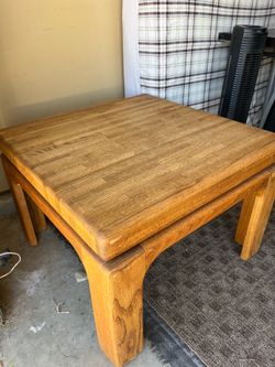 Short wooden table
