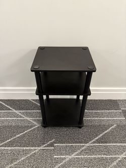 Black 3-Tier Side Table