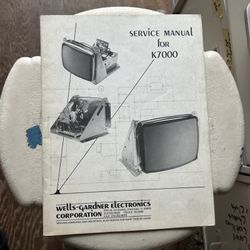 Wells Gardner K7000 Monitor Arcade Manual 