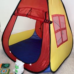 Toddler Kid Pop-up Camping Play Tent with Melissa & Doug Letβs Explore Hiking Backpack
