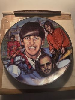 Ringo Starr Artist Signed Gartlan Ringo Starr Platinum Ltd Ed.  Collector's Plate  Mint