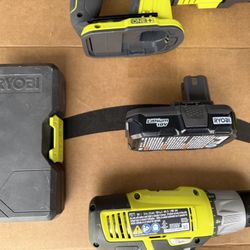 RYOBI battery powered tool set