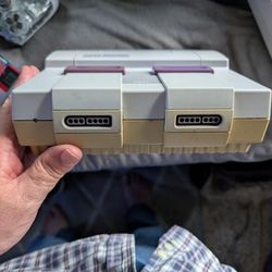 Super Nintendo 1 Chip model with controller, power, HDMI adapter and 5 games