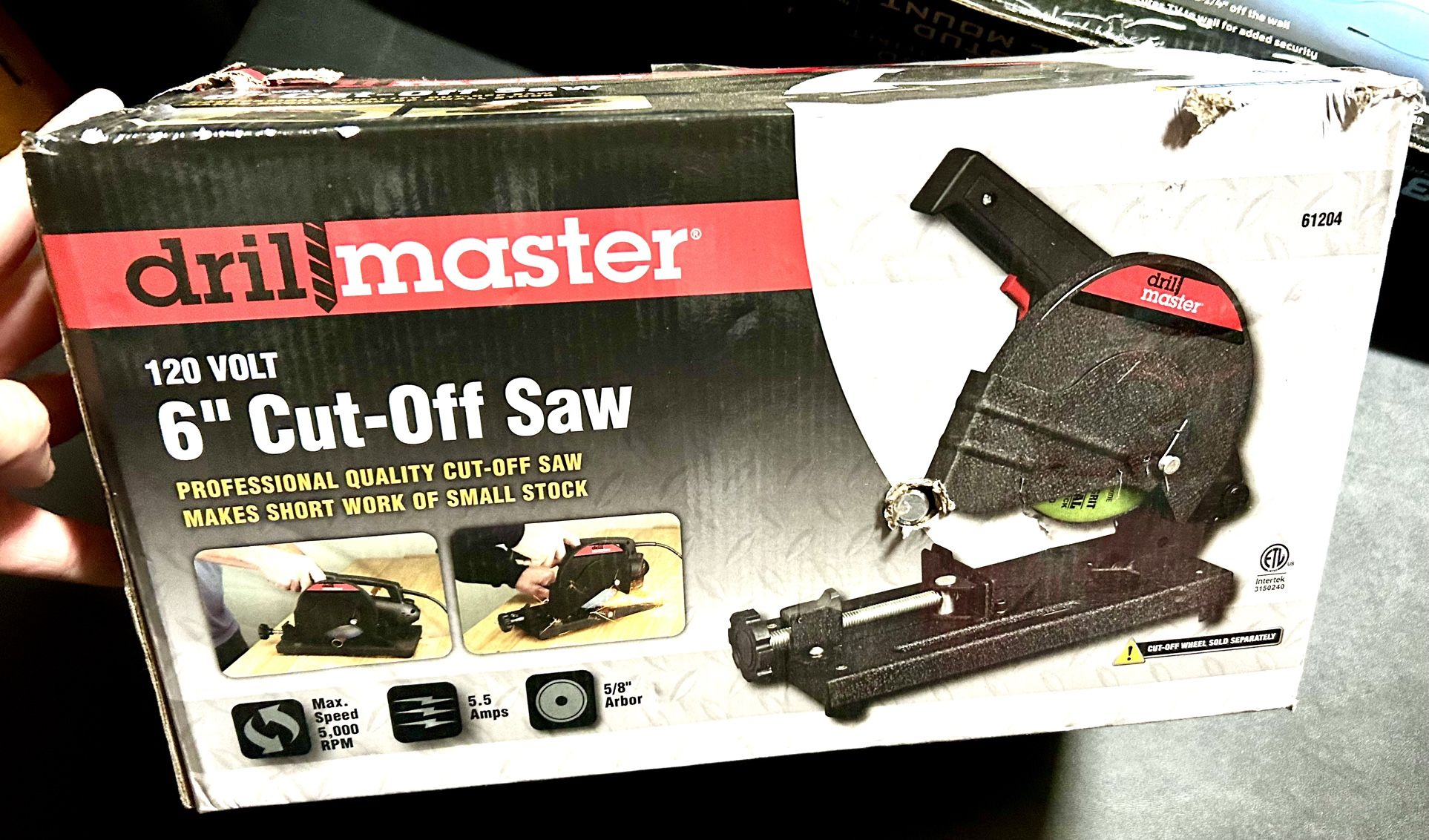 Drill Master 6" Cut-Off Saw, model number 61204.
