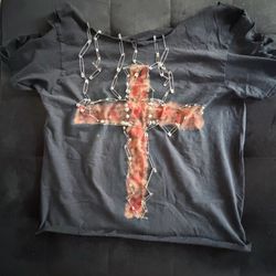 Y2K/Emo cross shirt