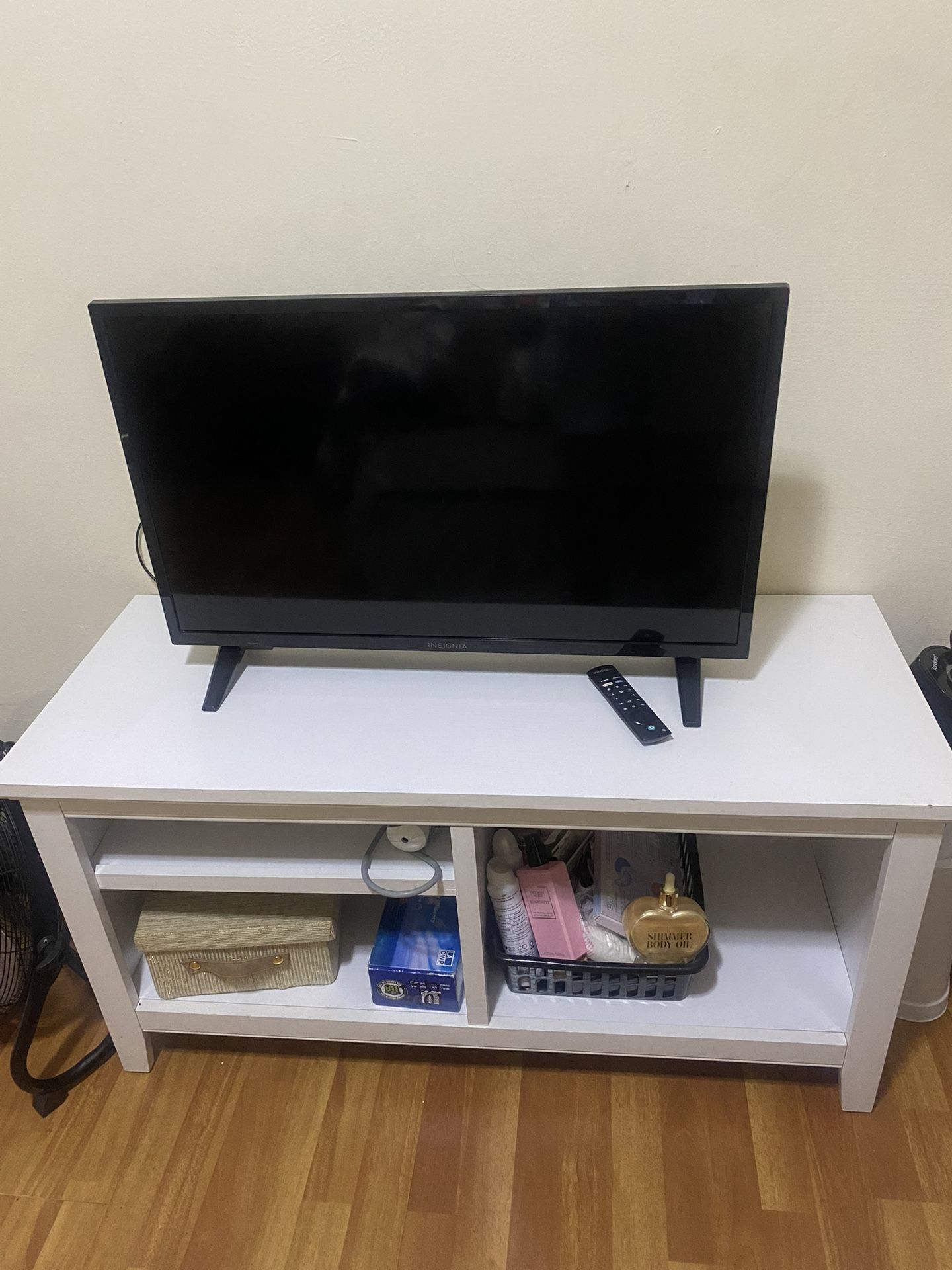 Tv And White Stand 