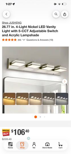 JUSHENG 4-Light LED Vanity Light Bar