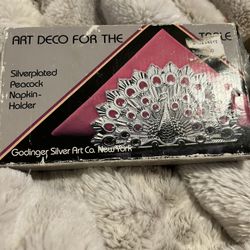 Silver plated Peacock Napkin Holder