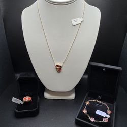 Juego De Cadena , Manilla Y Anillo De Mujer Oro14k…$3400