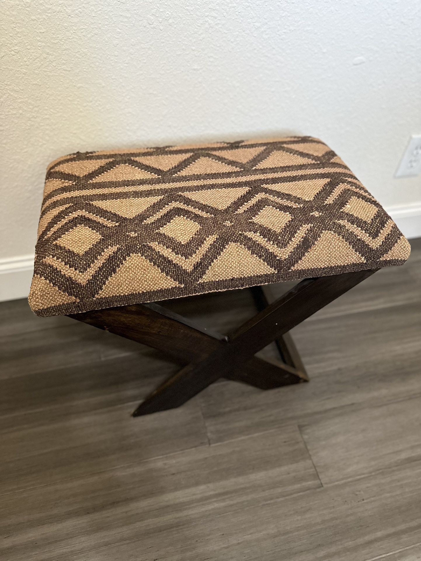 decorative small padded bench