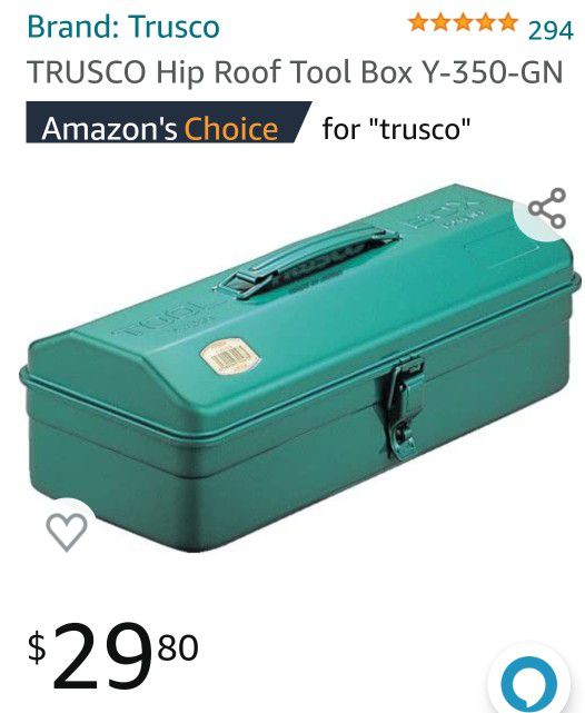 TRUSCO Hip Roof Tool Box Y-350-GN

