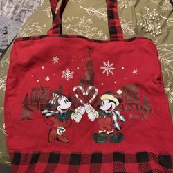 Disney Parks Large Holiday Tote Bag