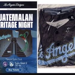 Los Angeles Dodgers Jersey Mens XL MLB Baseball Guatemalan Heritage Night 2025