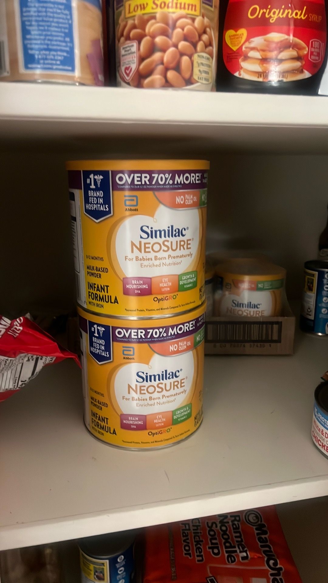 neosure two large cans