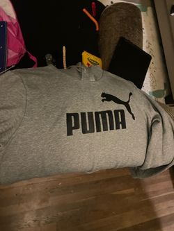 Puma Grey Hoodie Sweatshirt