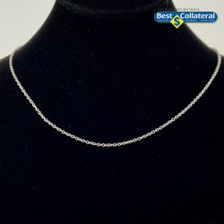 16 Inch 14k White Gold Chain