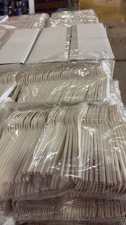 White heavy weight soup spoons