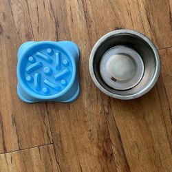 Puppy Slow Feeder And Water Bowl