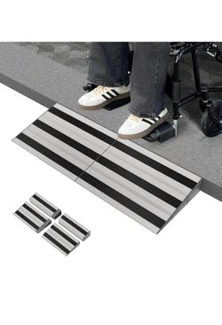 New 3 Inch Threshold Ramps for Doorways, Wheelchair Ramp for Home Steps