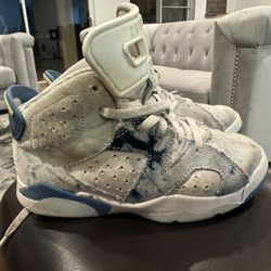 Little Boys Denim Washed Air Jordan’s 12C 