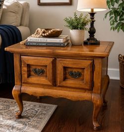 Solid Maple Queen Anne End Table with Storage – Sprague & Carleton