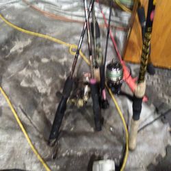 Various Rods And Reels 6 In All 