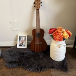 Ukulele, Side rug And Vase