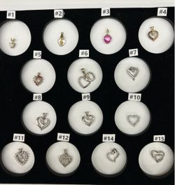 Gold Heart Charms.