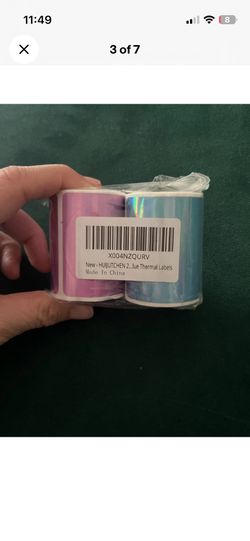2 Rolls Color Thermal Labels 2 - Pink And Blue