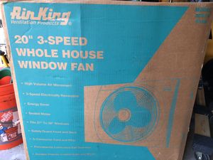 Photo Air King 9166 20” whole house window fan