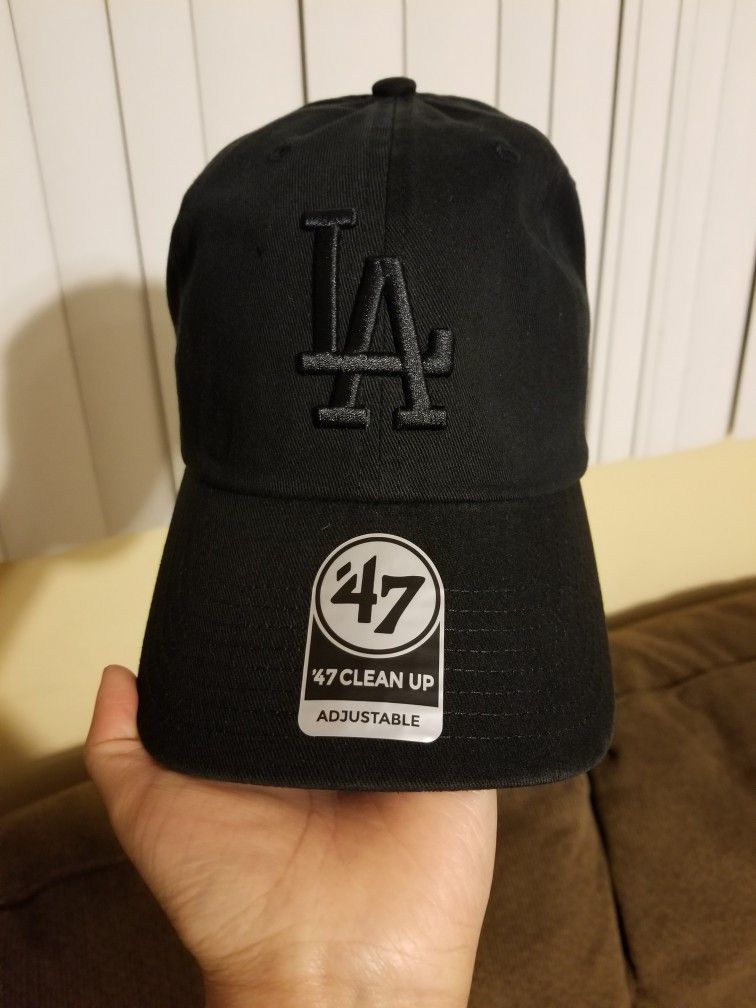 '47 Brand Los Angeles Dodgers Clean Up Adjustable Black Hat