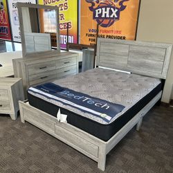 Rustic Gray Queen Bedroom Set 