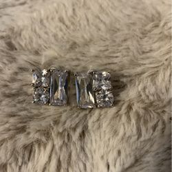 Diamond Looking Earrings And Ring Set