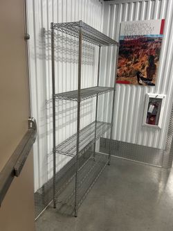 4-Tier Chrome Wire Shelving Unit