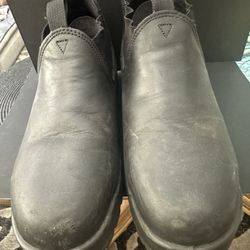 Men’s Work Boots Steel Toe Vibram Slip On Size 10M