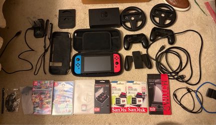 Nintendo Switch Console, Games, and Accessory Pack