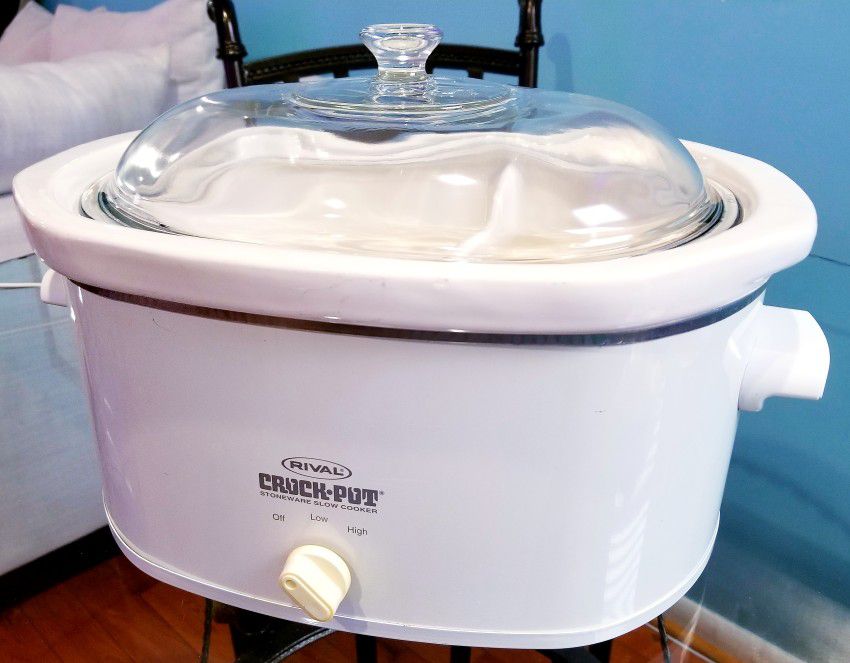Rival Crock Pot 3780 Used Cream Duet Divided Slow Cooker Rare 4.5 QT